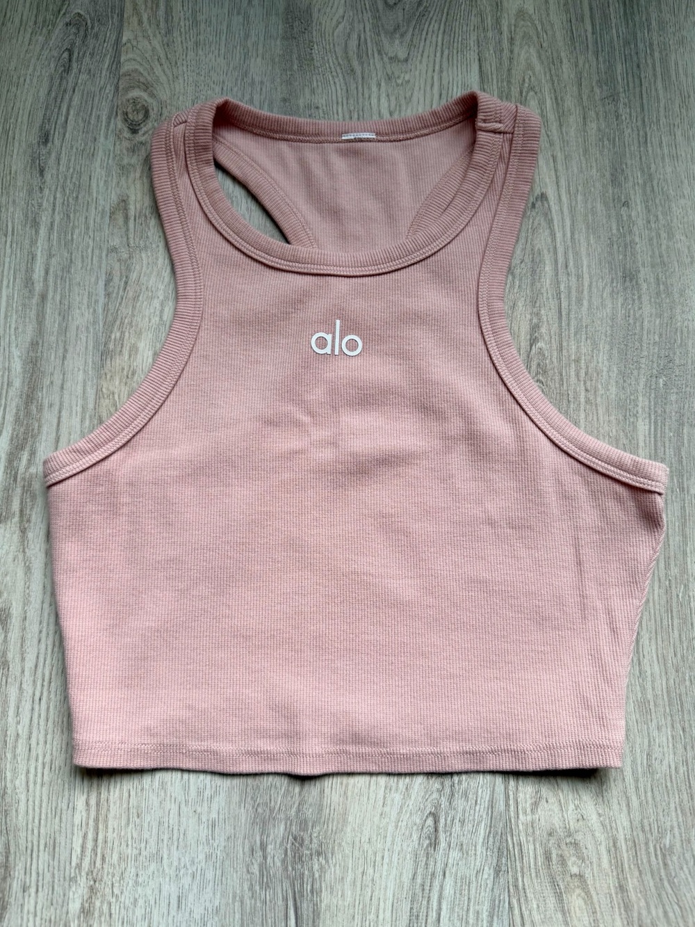 Alo Yoga - Aspire Tank in Vintage Pink - Women’s Ribbed Crop Tank - size XS
